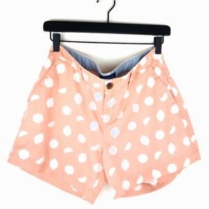 Old Navy Pink Lemon Print Mid-Rise Twill Shorts 5" Inseam Women's Size 6